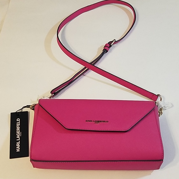Karl Lagerfeld Bags Karl Lagerfeld Paris Pink Crossbody Bag Poshmark